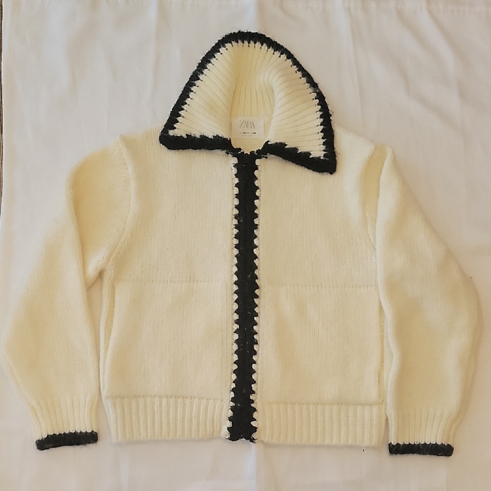 Zara Kids Cream and Black Jacket